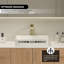Plateau de meuble-lavabo double blanc en quartz l 60 po x P 19,48 po Ivora avec lavabo vasque rectangulaire Ivora-129851821-129851822