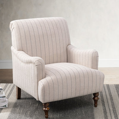 Fauteuil en polyester naturel avec 4 pieds