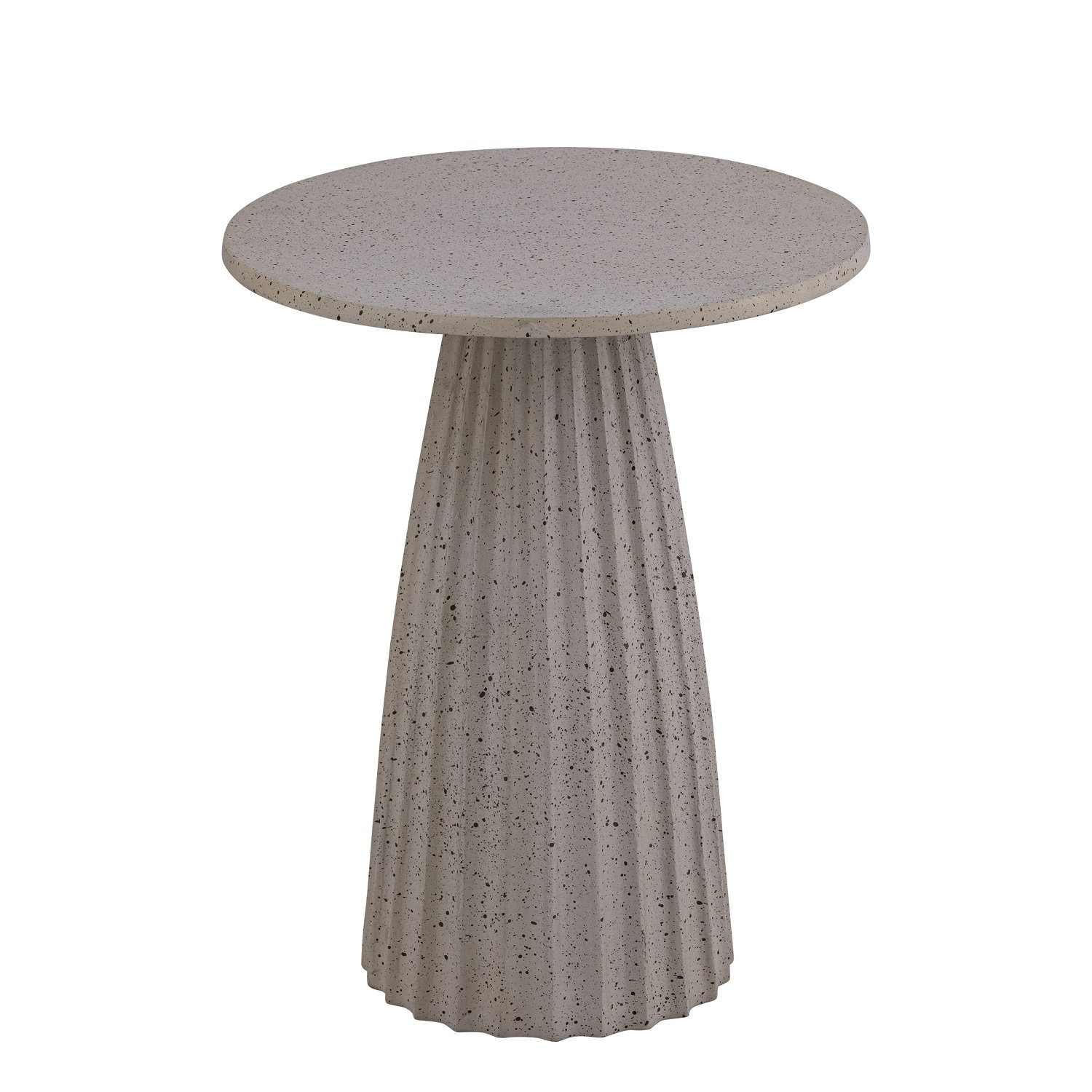 18" End Table, 22" H x 18" W x 18" D, Beige Top/Brown Base