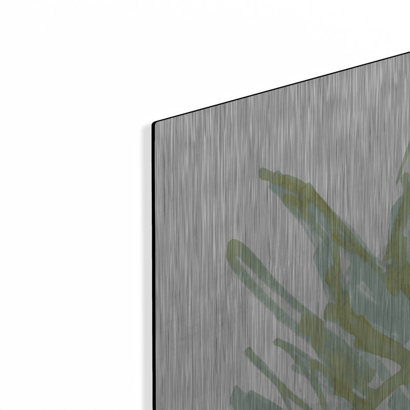 «Sketchy Pineapple 2» par Stellar Design Studio, art mural en métal, 24 po x 48 po, H 48 po x l 24 po