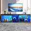 71'' Modern High-Gloss LED TV Stand for 75/80in TVs with Power Outlets, Adjustable Shelves, PS5 Compatible-1772602678-1785157576
