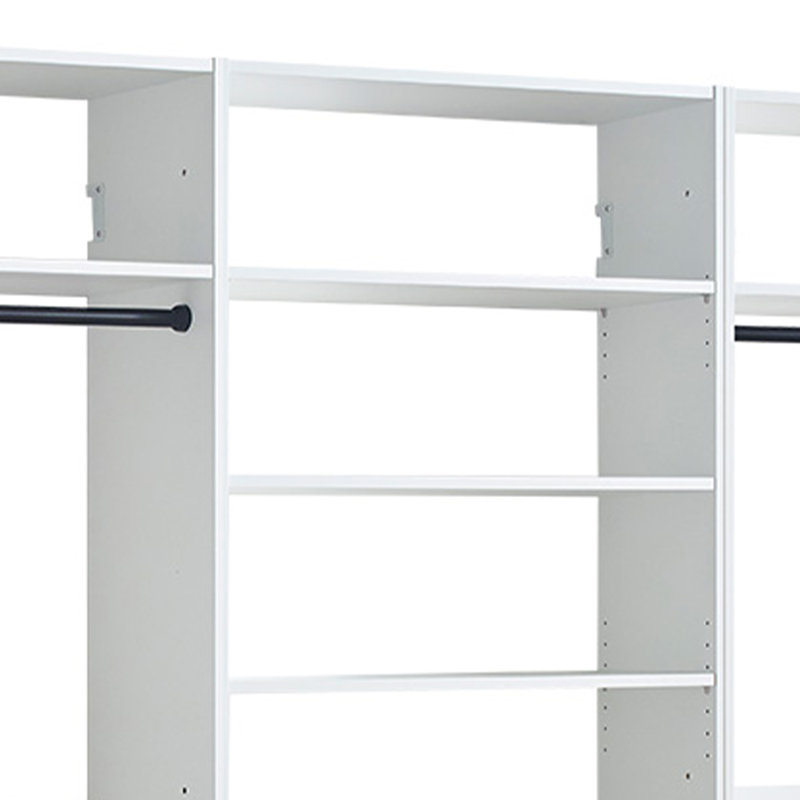 Vedz Walk In Closet W 2 tiroirs, 6 tablettes, 2 tringles de suspension, bois, White/Black