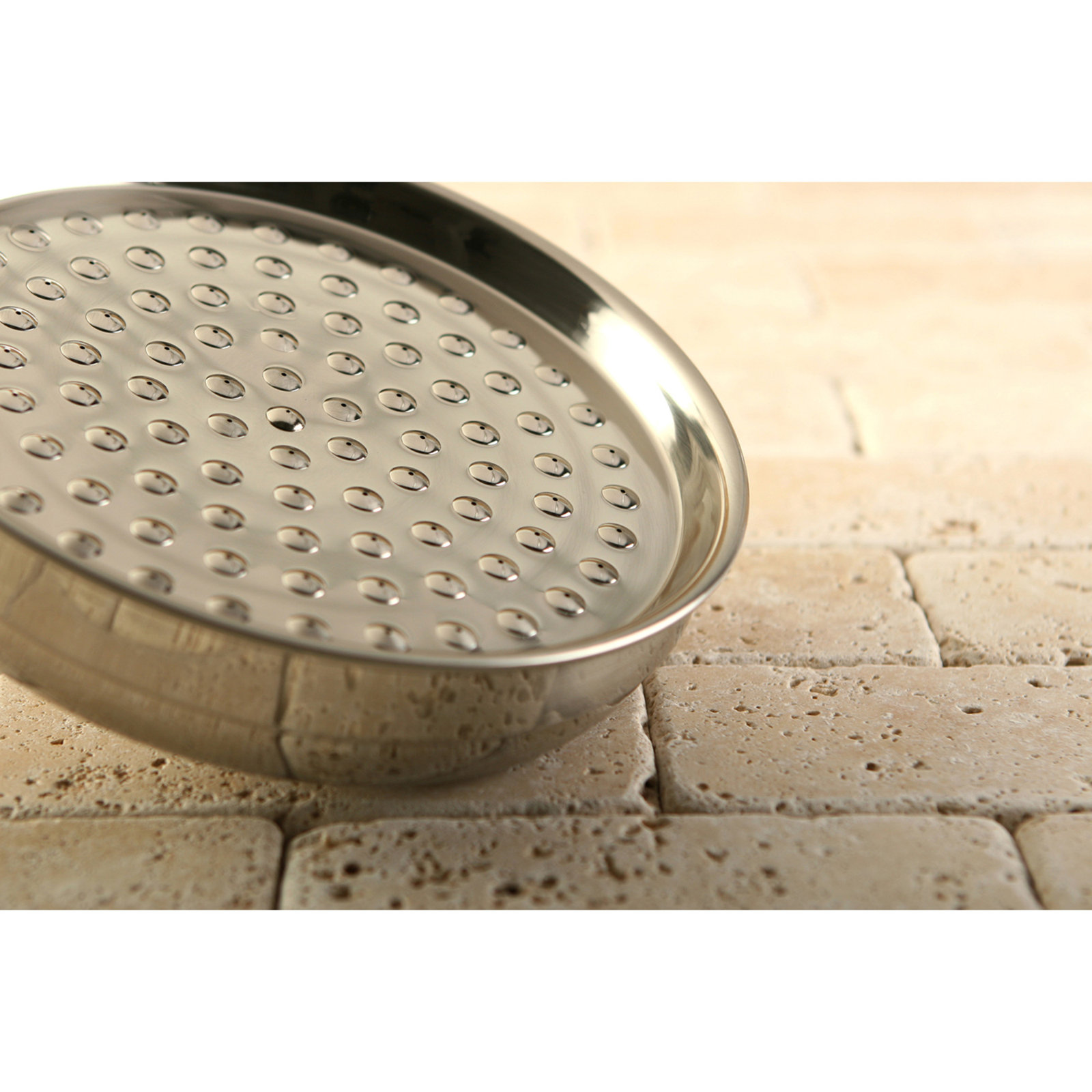 Kingston Brass Victorian 10-Inch Round Raindrop Brass Shower Head, Brushed Nickel