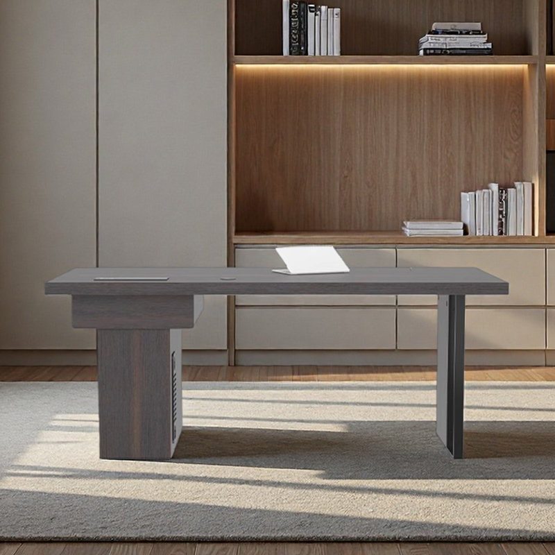 Bureau d'ordinateur Beehler, Brun, H 29,53 po x l 62,99 po x P 27,56 po