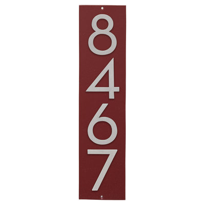Floating Modern 3" Number Vertical Address Plaque (4 Digits)