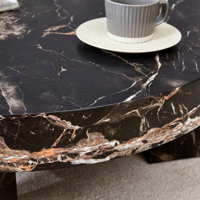 The Detachable Double-Decker Coffee Table, Black Marble, Black Marble