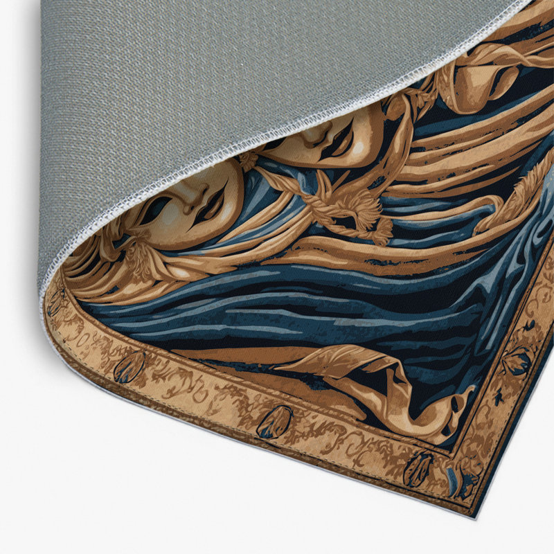 Tapis d'intérieur et d'extérieur brun français, Rectangulaire 2 pi x 3 pi