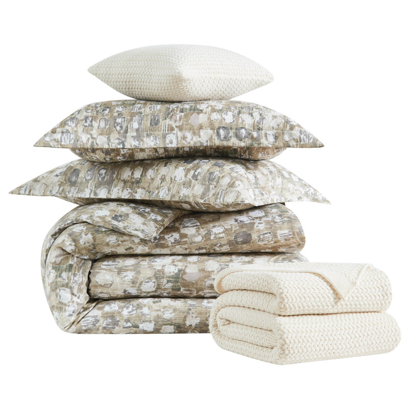 Rhythm Oversized Reversible lightweight Comforter Holiday Bedding Set, Twin  Comforter + 3 Additional Pieces, Gray Abstract
