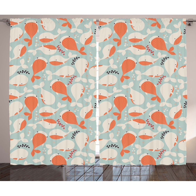 Isai Semi Sheer Curtain Pair, 54" W x 96" L