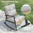 3 Piece Patio Rocking Chair Set with Side Table and Cushions-108198381