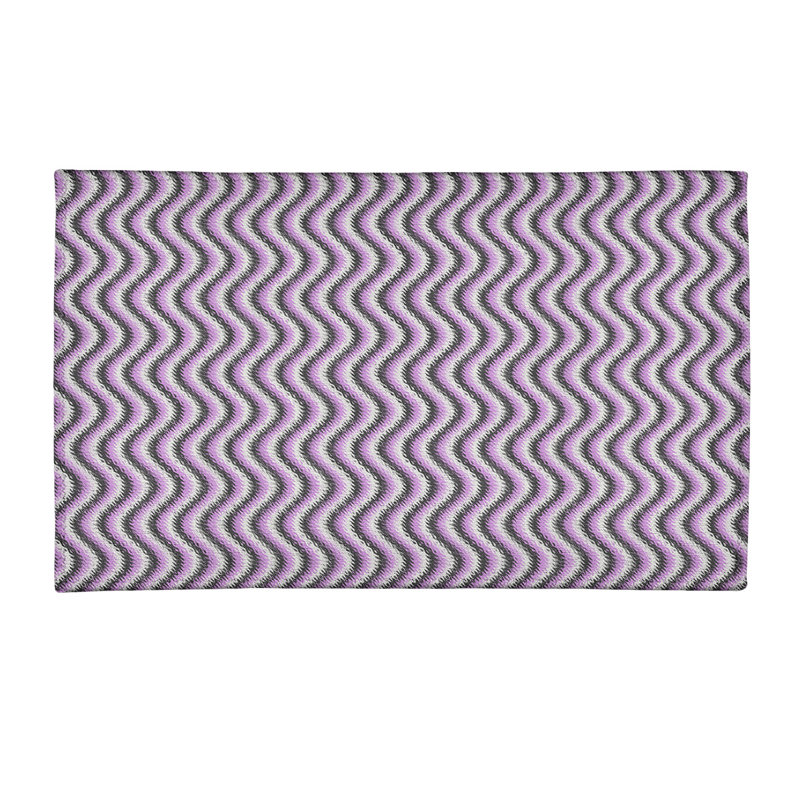 Tapis de zone mauve rayures ondulées, Rectangle 2 pi x 3 pi