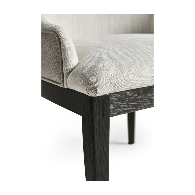 Aurora Upholstered Dining Chair, Ebonized Black