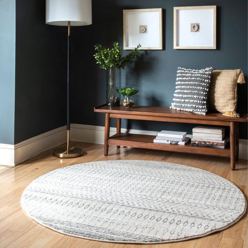 Jacore Bohemian Power Loom Performance Gray Rug, Rectangle 2' x 3'
