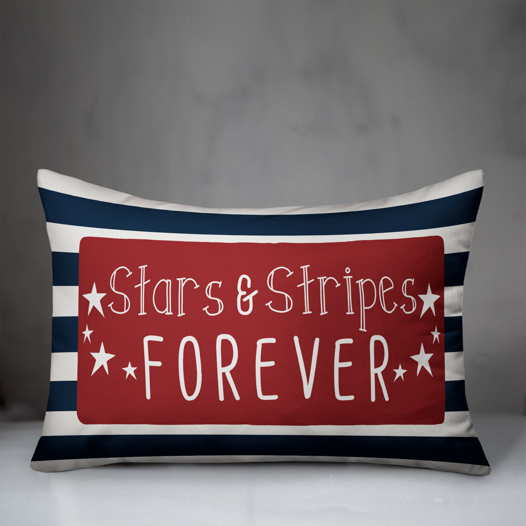 Stars and Stripes Forever Indoor/Outdoor Lumbar Pillow Designs Direct Creative Group