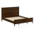 Mid-Century Modern Solid Wood Platform Bed with Cross-patterned Headboard-612561342-612561343