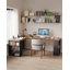 All-Solid-Wood L-Shaped Desk with Bookcase-114324178