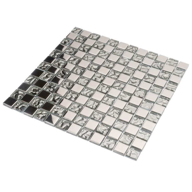 11.8" X 11.8" Polished Glass Mosaic Tile