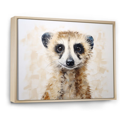 Minimalisme Meercat Portrait sur toile