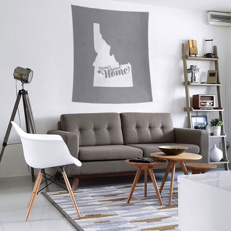 Tapisserie Home Sweet Boise, H 27,5 po x l 37,5 po, Gris