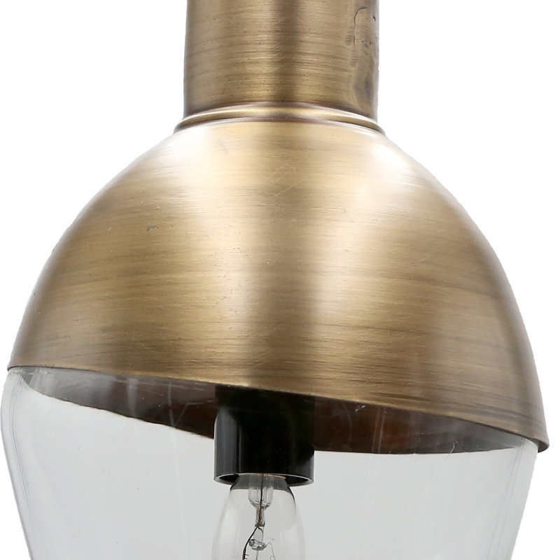 6"W Jarett Asymmetrical Glass and Metal Pendant