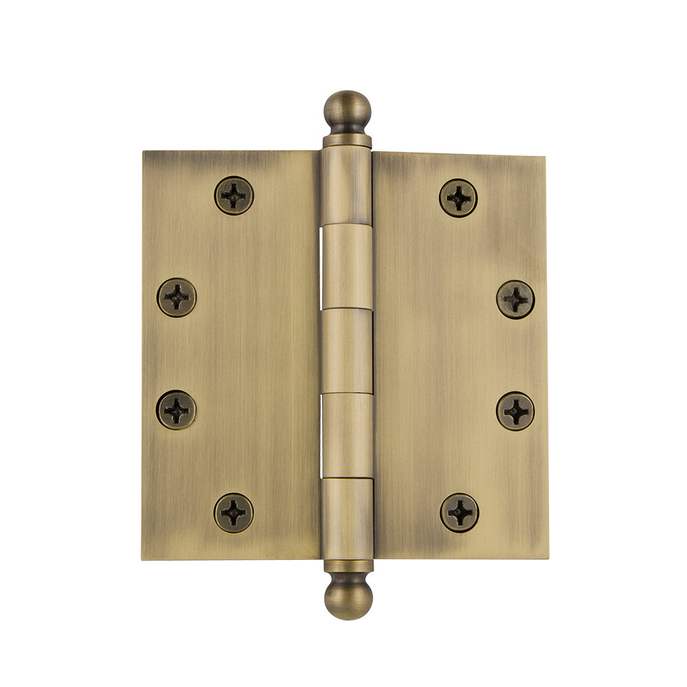 4.5" Ball Tip Heavy Duty Hinge with Square Corners Grandeur 