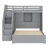 Bunk Bed with Storage Stairs, Wardrobe and USB, Perfect for Kids and Teens-1169970613