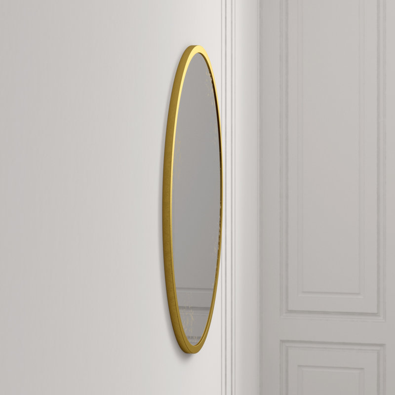 Aline Round Metal Wall Mirror