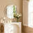 Wavy Round Solid Wood Frame Decorative Mirror,For Bedroom, Bathroom, Living Room, Entryway-1936892088-1936892071
