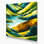 «Watercolor Landscape 11 Green», art mural sur toile