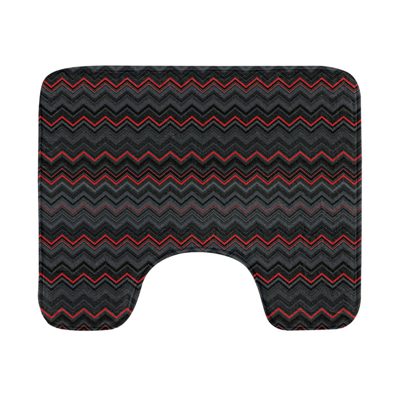 Tapis de salle de bain en U 20 po x 16 po gris anthracite 