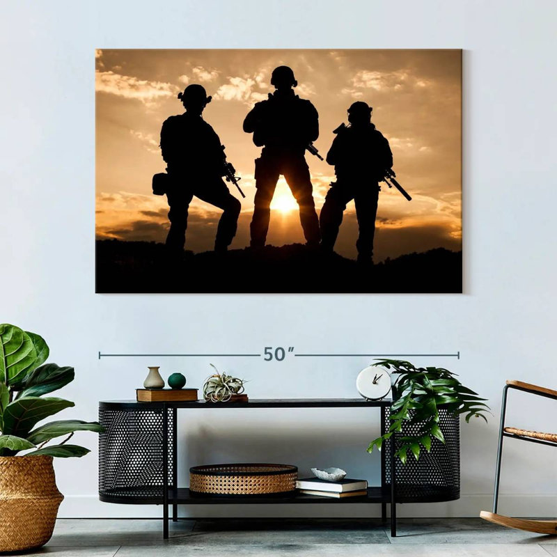 Military Soldiers, 34" H x 51" W