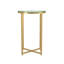 Leverette Glass Top Cross Legs End Table-35615125