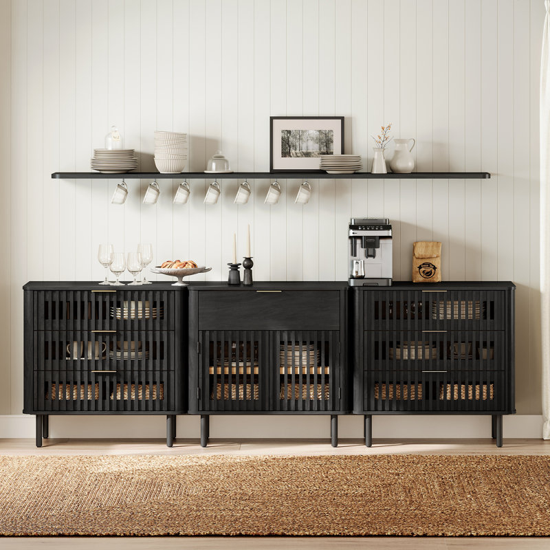  Buffet 94,5 pouces, Noir