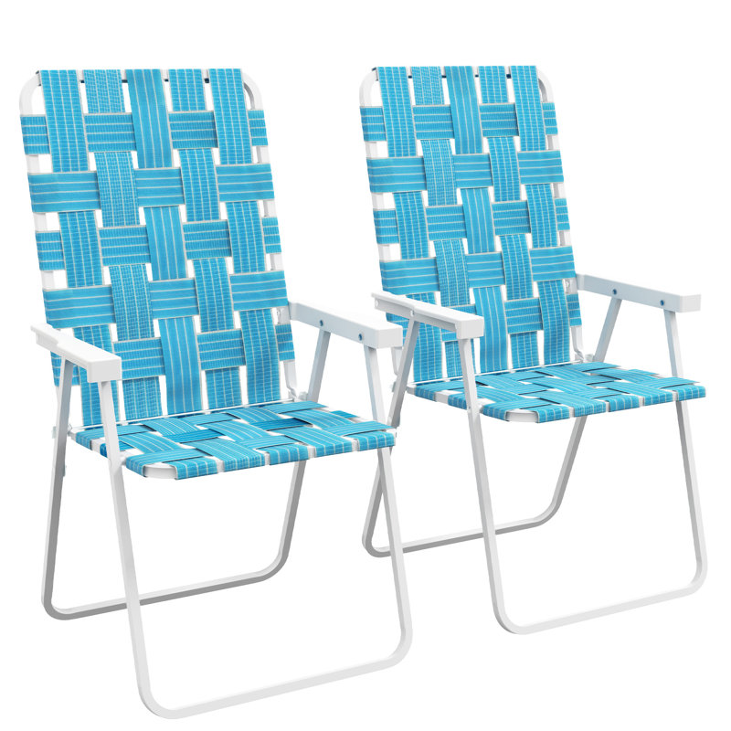 Ensemble de 2 chaises de patio pliantes Outsunny, Blanc
