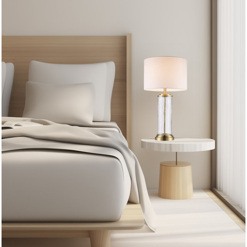 Lampe de table en verre grainé à 1 lumière Maxille