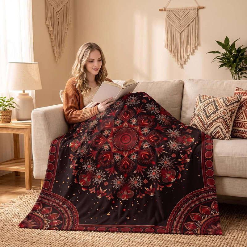 Jeté Accnicc Boho Mandala, 30 x 40 po, L 40 po x l 30 po