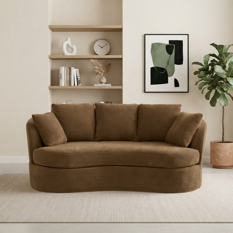 Upholstered 39.2 Sofa, Brown