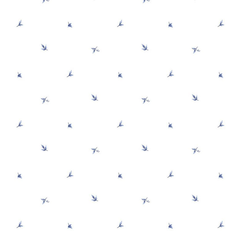 Floral Roll, White/Blue