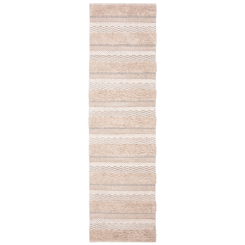 Magellan Natura Hand Woven Cotton Striped Rug, Runner 2'3" x 12'