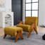 Upholstered Armchair with Footstool-488585402-503314700