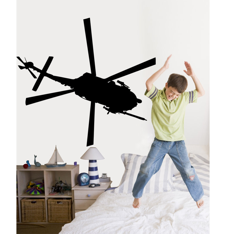 Adhésif décoratif silhouette d'hélicoptère Haynes III, H 44,5 po x l 48 po