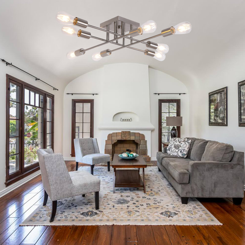 Chaviano Semi Flush Mount, Brushed Nickel