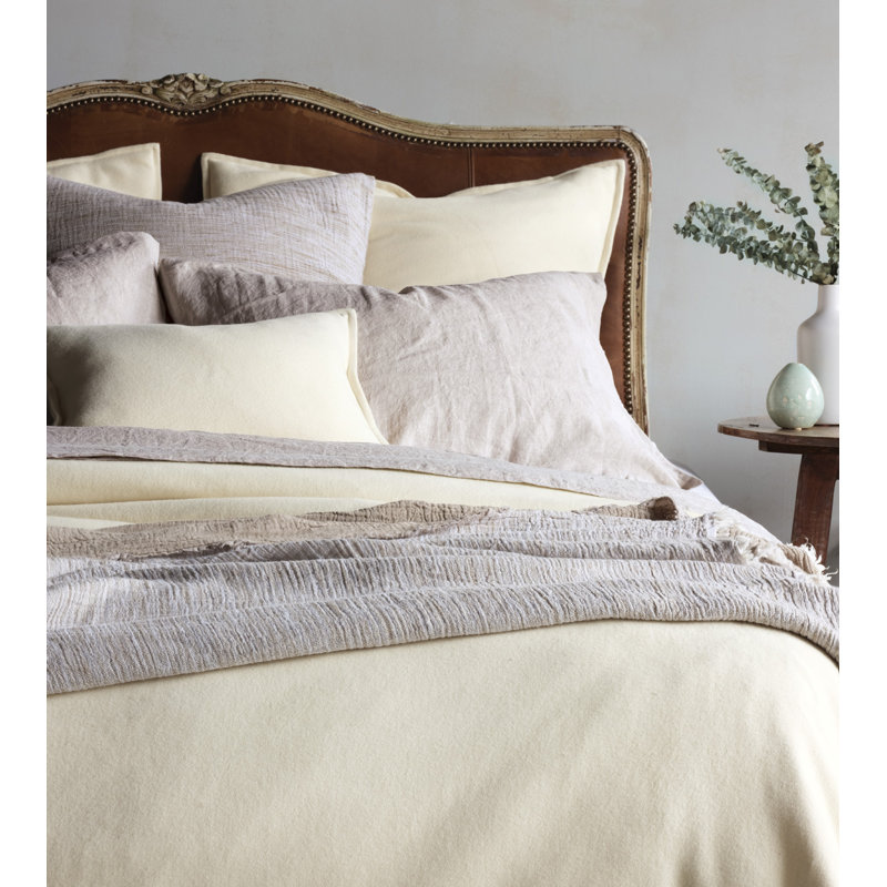 Brera Cotton Pillow Sham, Ivory, Standard