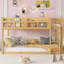 Lit superposé simple convertible simple au-dessus d'un lit simple avec structure en bois massif, conception compacte et échelle intégrée pour les enfants et les petites pièces-465335080