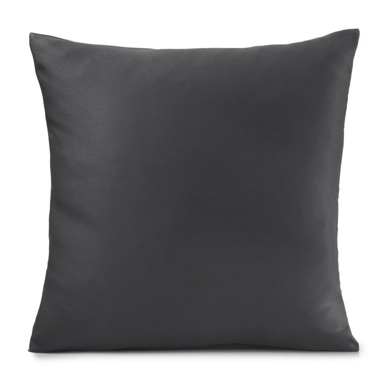 Nashli Square Cushion, Charcoal/Silver
