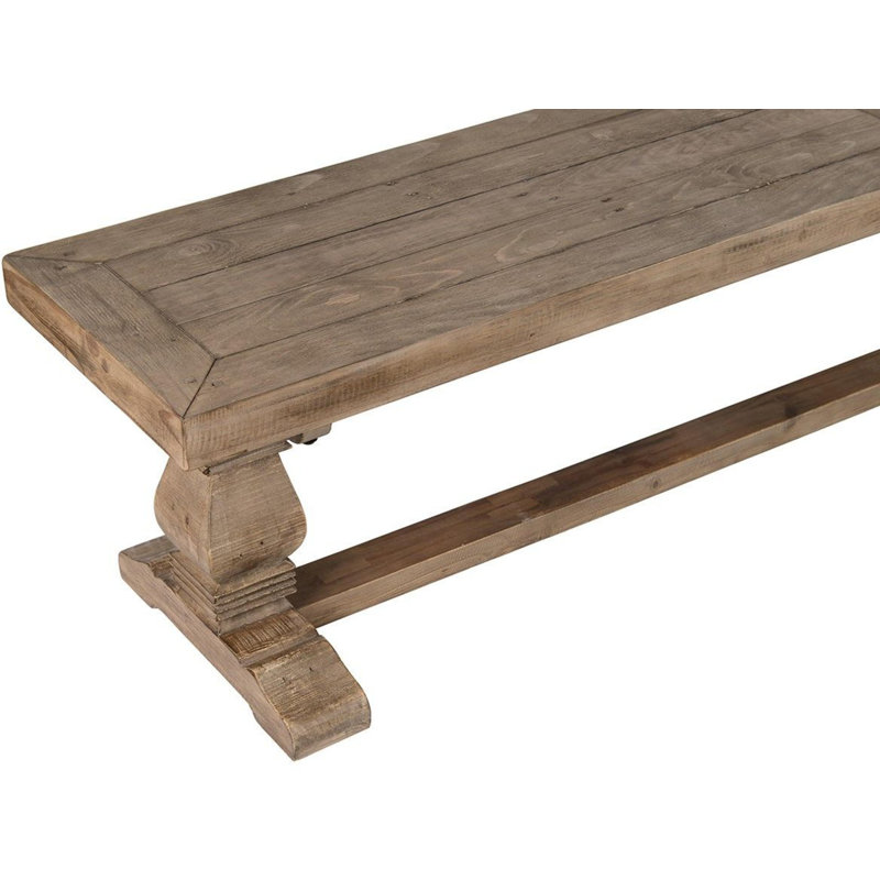 Shelley Bench, 18" H x 83" W x 16" D, Weathered Brown
