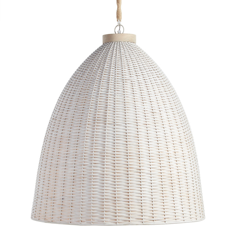 1 - Light Pendant, 92" H x 30" W  x 30" D, Whitewash