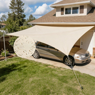 Waterproof Sun Shade Sail, Square Sunscreen Awning Canopy, Uv Block Sunshade Canopy With Free Rope For Outdoor Garden, Patio, Yard, Deck, Party, And Playground