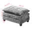 Canapé rembourré en chenille l 113,8 po Geneveve avec repose-pieds, 5 coussins et coussins en mousse compressée-2124101256