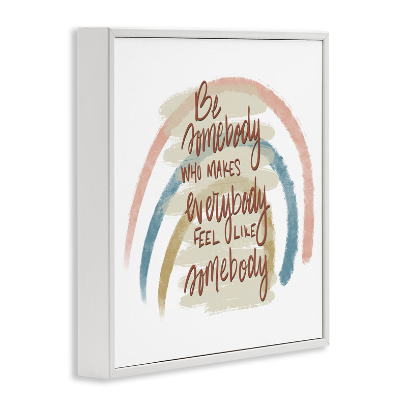 «Inspirational Be Somebody», art de la giclée encadrée par Tara Moss, H 12 po x l 12 po, Giclée encadrée blanc bord de mer